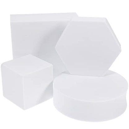 PRETYZOOM Geometric Cube Photo Props Set 4 Pieces Foam Photography Background Props for Jewelry Cosmetics Small Product Display 1.96In Cubes