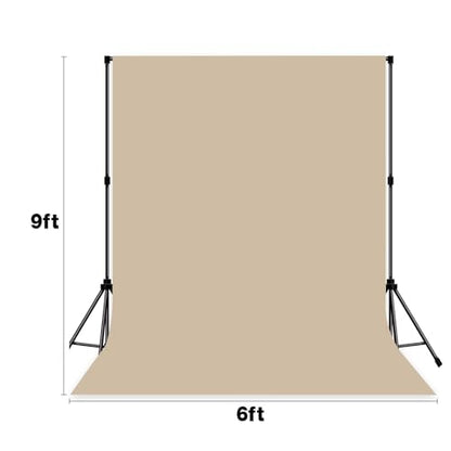 Photo Backdrop Beige Fabric Professional Photography Solution 6x9ft Seamless Design Eliminate Wrinkles Baby Shower Pregnant Women Shooting Scene Background - color: Beige, size: 6x9ft