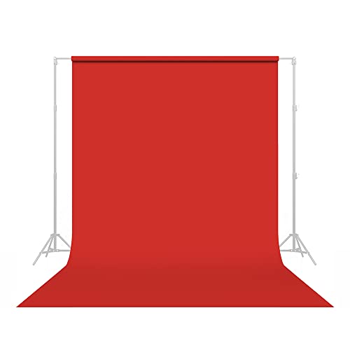 Savage Seamless Paper Photography Backdrop - Color #8 Primary Red, Size 107 Inches Wide x 36 Feet Long, Backdrop for YouTube Videos, Streaming, Interviews and Portraits - Made in USA - size: 107 in x 36 ft