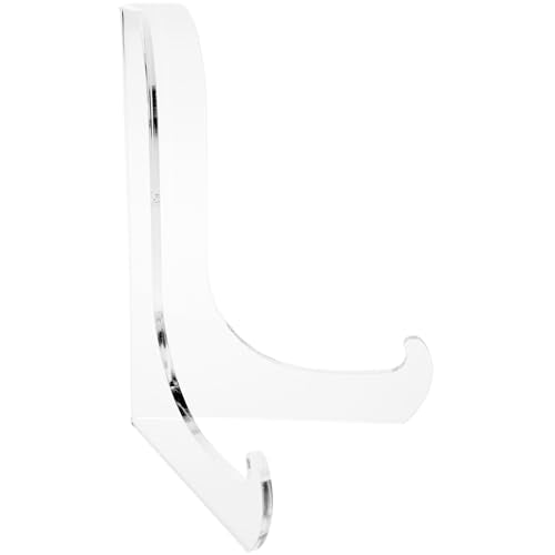 Plymor Clear Acrylic 60-Degree Angle Easel With Shallow Support Ledges, 7.5" H x 5.75" W x 4.75" D (2 Pack) - size: 7.5" x 5.75" x 4.75"