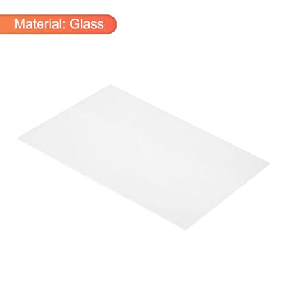 MECCANIXITY Stained Glass Sheet Mosaic Tile 7.9 Inch x 5.9 Inch White Stained Glass Sheets for Crafts DIY Art Project - color: White