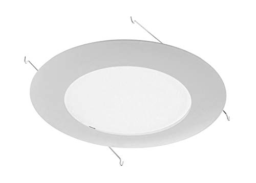 NICOR Lighting 6 inch White Lexan Flat Albalite Shower Trim with Plastic Trim Ring and Albalite Lens (17575) - color: White, size: 6 Inch (Plastic Lens)