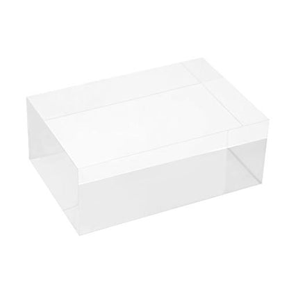Clear Solid Acrylic Block - 6" x 4" x 2.36" All Diamond Polished Rectangle Clear Acrylic Cube for Display - Plexiglass Lucite Jewellery Block