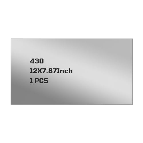 430 Stainless Steel Sheet Metal, 12" x 7.87", 22 Gauge (0.8mm) Stainless Steel Plate, Cut to Size Metal Sheet for Crafts, Kitchen & Office, 1 Pack - size: 12" x 7.87" x 0.03"