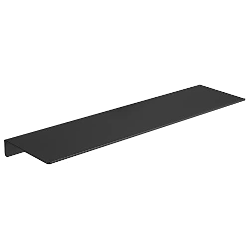 JOOM Black Metal Wall Floating Shelf, Small Bathroom, Display Shelves for Wall Storage (Black, 20 in) - color: Black, size: 20 Inch