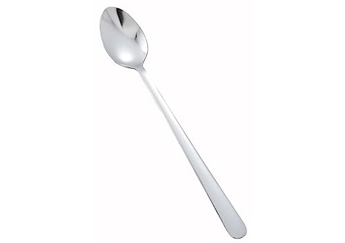 Winco 12-Piece Windsor Iced Teaspoon Set, 18-0 Stainless Steel, Silver