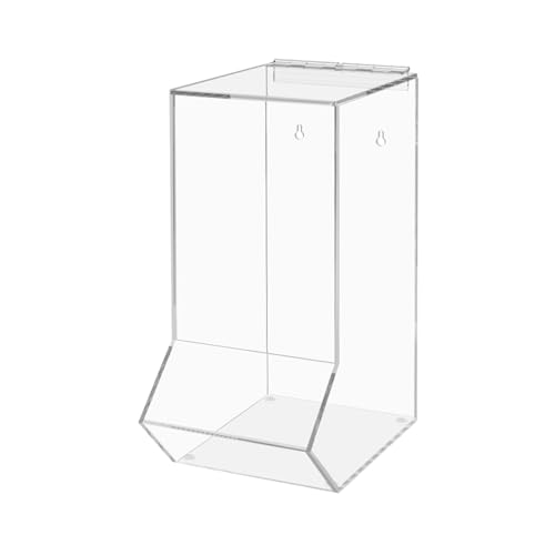 Marketing Holders Clear Dispenser Drop Bin for Retail Medical Facility 6.5" x 14.75" Wall or Counter Storage Display Acrylic Candy Container - size: Single Condiment Bin