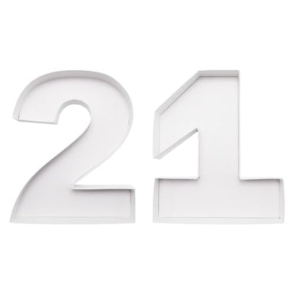 9" Charcuterie Cardboard Number Fillable Shaped Treat Decorative Box Anniversary Birthday Table Centerpiece (21 Style, 9inch) - size: 9inch, style: 21 Style