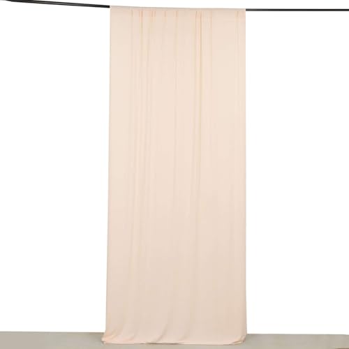 Efavormart 5ft x 10ft Blush 4-Way Stretch Spandex Backdrop Curtain, Wrinkle-Free Opaque Stage Panel for Modern Feminine Branding and Weddings - color: Blush, size: 5ftx10ft