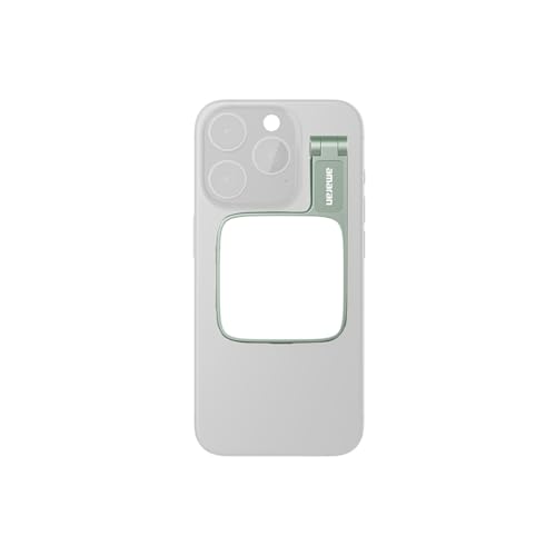 Amaran Go Magnetic Selfie Phone Light, Compatible with MagSafe & Qi2 Magnets, Dual LED Light Source with Adjustable Mirror Light & CCT (2700K-6500K), for Selfies, Makeup, & Content Creation (Green) - color: Green
