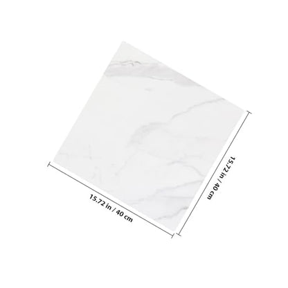 Alipis 2pcs 40x40cm Mini PVC Photography Backdrop Boards with White Marble Pattern for Product Photography and Food Flat Lay Photoshoot