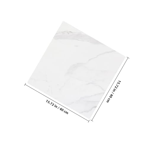 Alipis 2pcs 40x40cm Mini PVC Photography Backdrop Boards with White Marble Pattern for Product Photography and Food Flat Lay Photoshoot