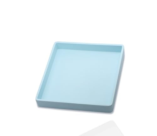 Small Square Serving Tray (5.9 inch), Durable Blue Tray for Desserts & Organization, Lightweight for Coffee, Drinks, Party, Seasoning, Perfume and Display. - color: Blue - 1 Tray, size: 5.9" x 5.9" x 0.8"