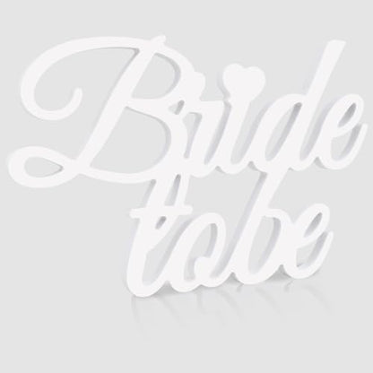 TONIFUL Bride to Be Sign Wooden - Bridal Shower Decorations for Bachelorette Party, Table Centerpieces & Photo Booth Props, Wedding Party Decor Supplies (White) - style: Bride to be