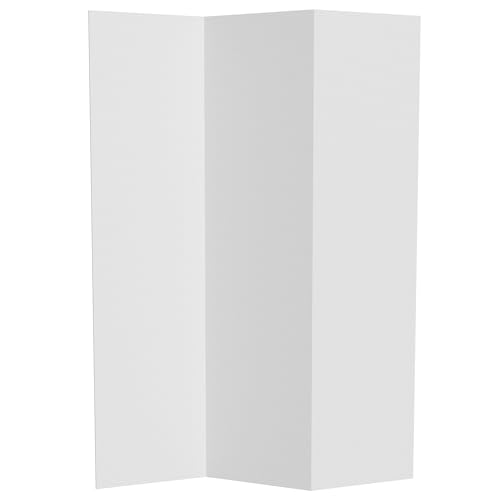 6 ft. Tall White Temporary Cardboard Folding Screen - 3 Panel - size: 6 ft Tall - 3 Panel