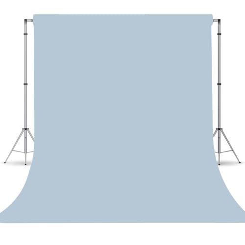 Dusty Blue Photography Backdrop for Photoshoot, Photo Backdrop Curtain, Perfect Blue Aura Backdrops for Party Portrait Photoshoots Video Studio 8FTx10FT - color: Blue Aura, size: 8x10 FT