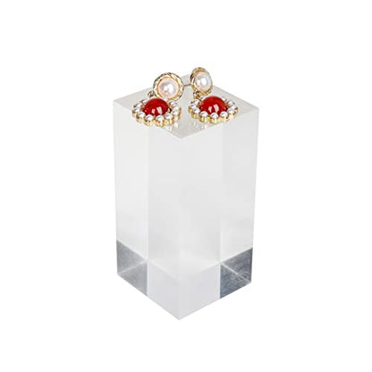 Acrylic ring risers for display, Clear jewelry stand display risers, Retail earring riser for display home decor【1.57 L x1.57 W x3.15 H inch】 - size: 1.57 L x1.57 W x3.15 H inch