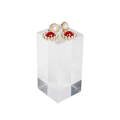 Acrylic ring risers for display, Clear jewelry stand display risers, Retail earring riser for display home decor【1.57 L x1.57 W x3.15 H inch】 - size: 1.57 L x1.57 W x3.15 H inch