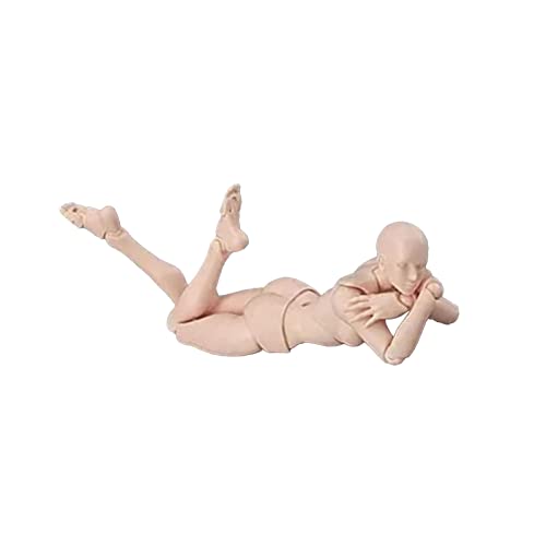 Action Figure Body, Customizable Poses Movable PVC Drawing Mannequin with Holder, Desktop Decoration Painting Photography Props, Skin Color #12 - color: Skin Color #12
