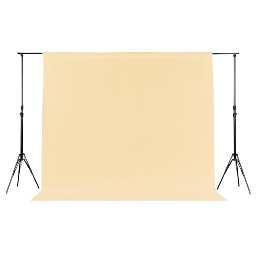 Joccun 5X7FT Champagne Backdrop Background for Photography,Polyester Backdrop Curtain Background Screen for Photography,Photoshoot,Video Recording,Studio(5X7ft,Champagne) - color: Champagne, size: 5FTx7FT