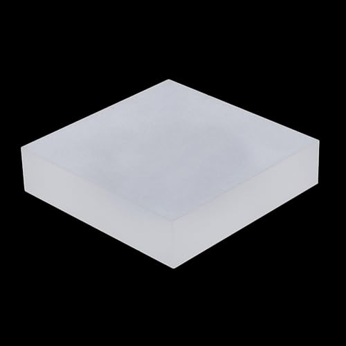 FINGERINSPIRE Solid Frosted Acrylic Square Display Base 4" x 4" x 0.9" Polished Display Block Craft Jewelry Riser Stand for Ring Earring Bracelet Accessory Collectibles Retail Photography - color: 4" X 4" X 0.9"