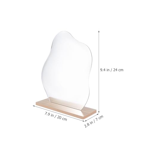 LIFKOME Creative Irregular Dressing Table Makeup Mirror Silver Desktop Decorative Photo Prop for Women Home Ornament and Makeup Table Use