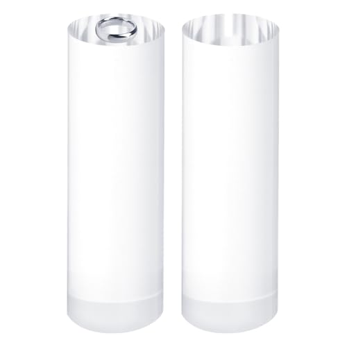 uxcell 2pcs Acrylic Cylinder Display Blocks, 30 x 100 mm/1.2" x 3.9" Clear Jewelry Display Base Polished Cube Riser Stand Display Holder Base for Ring Jewelry Cosmetics Crafts - size: 30 x 100mm