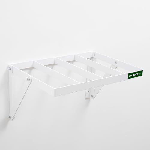 Seamless Paper Backdrop Vertical Storage Rack – Wall Mounted Organizer for Photography Studio – Holds Up to 16 Rolls (White) - color: WHITE