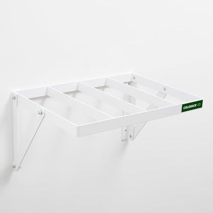 Seamless Paper Backdrop Vertical Storage Rack – Wall Mounted Organizer for Photography Studio – Holds Up to 16 Rolls (White) - color: WHITE