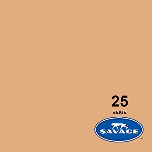 Savage Seamless Paper Photography Backdrop - Color #25 Beige, Size 26 Inches Wide x 36 Feet Long, Backdrop for Tabletop Product Photography and Crafting - Made in USA - color: Beige, size: 26 in x 36 ft