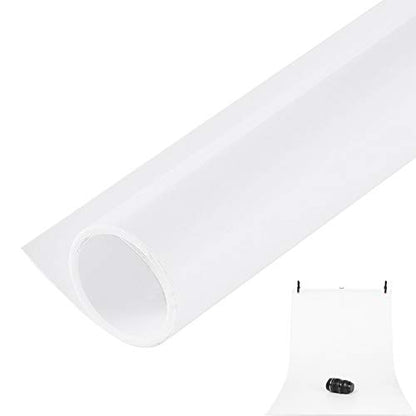 Meking White PVC Backdrop, 30X60inch/80x150cm Matte & Reflective PVC Vinyl Seamless Photography Background for Studio Video Photo Shooting - color: White