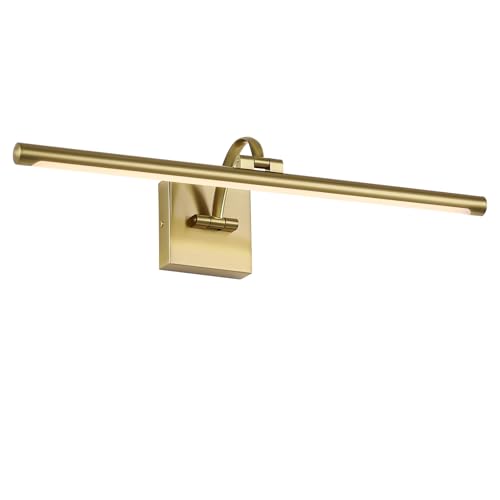 DESOOP Brass Picture Lights for Wall Hardwired LED Picture Frame Light Dimmable Painting Lights for Wall Portrait Artwork 23.62 inch 14W Warm White - color: Hard-Wired Brass, size: Dimmable 23.62inch