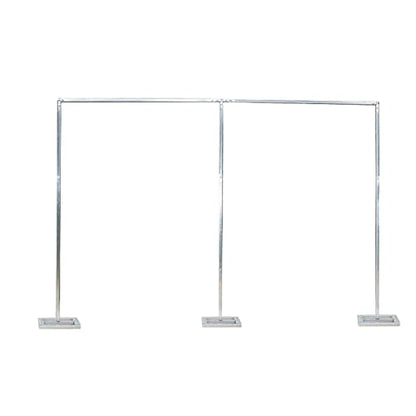 20ft x 10ft Backdrop Stand Pipe Kit Heavy Duty Wedding Backdrop Stand with Weighted Stainless Bases for Backdrop Frame Wedding Backdrop Ceremony Backdrop Show Display