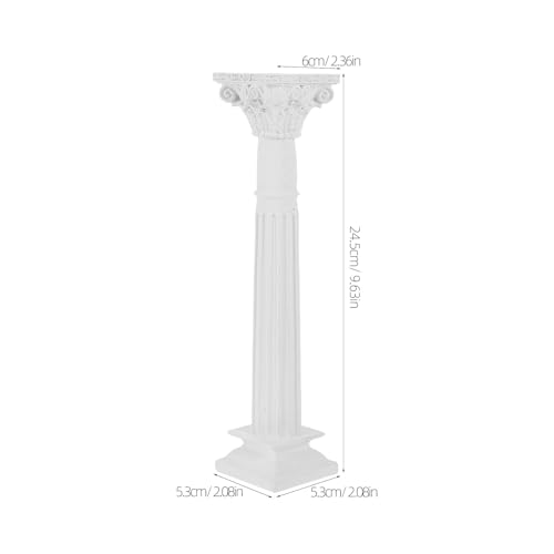 European Style Roman Column Decorative Pillar Statue, Mini Ornament for Home Desktop Decor, Wedding Photo Shoot Photography Prop - size: 24.50X6.00X5.30CM