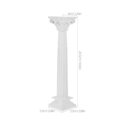 European Style Roman Column Decorative Pillar Statue, Mini Ornament for Home Desktop Decor, Wedding Photo Shoot Photography Prop - size: 24.50X6.00X5.30CM