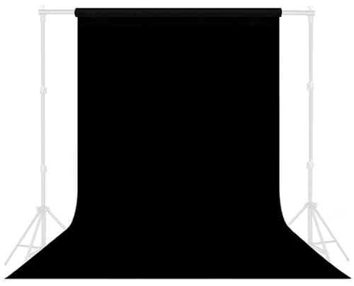 Seamless Photo Photography Background Paper Backdrop for Photoshoot, Videos, YouTube, Livestream, 107" x36', Ultra Black - color: Ultra Black