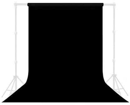 Seamless Photo Photography Background Paper Backdrop for Photoshoot, Videos, YouTube, Livestream, 107" x36', Ultra Black - color: Ultra Black