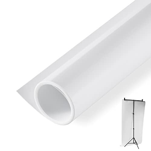 Meking 47.25X78.74 Inch PVC Backdrop Matte&Smooth PVC Background White Background Backdrop Paper for Product Video Photography Photo Studio - color: 47.25x78.74in White