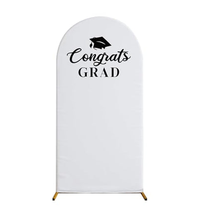 Graduation Decorations 2026，6.6 Ft Graduation Backdrop Kit，Graduation Photo Backdrop for College High School Yard Garden （Include Arch Stand and Cover）