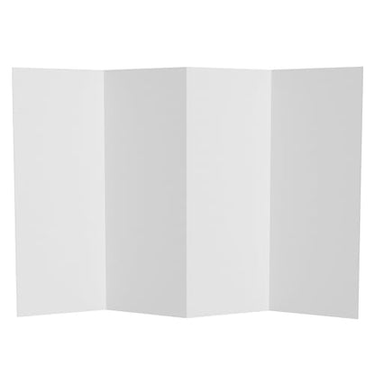 4 ft. Short White Temporary Cardboard Folding Screen - 4 Panels - size: 4 ft Short - 4 Panel