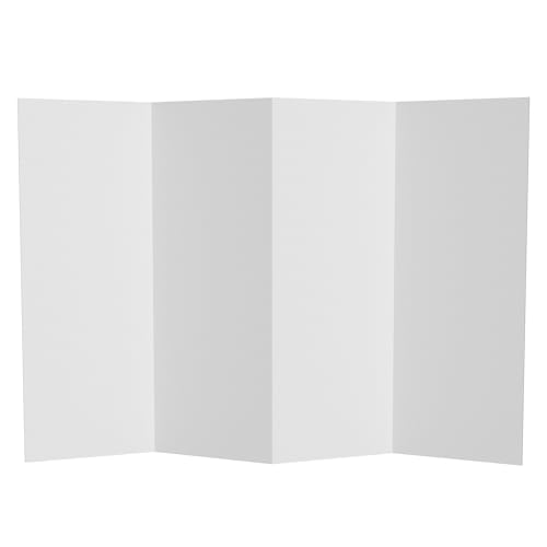 4 ft. Short White Temporary Cardboard Folding Screen - 4 Panels - size: 4 ft Short - 4 Panel