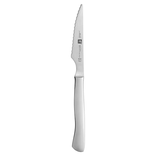 ZWILLING 4-pc Stainless Steel Serrated Steak Knife Set, made in Spain - color: Stainless Steel, size: 4 pc