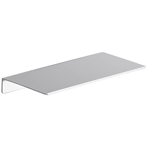 Danpoo Adhesive Floating Shelf for Wall Storage, Metal Wall Shelf for Bedroom/Living Room/Kitchen/Bathroom, Display Shelf for Collectibles(Silver, 12") - color: Silver, size: 12 IN