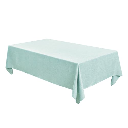 Table Cloth Rectangular Waterproof Faux Linen Table Cover for Dining,Parties Wedding Sage Green Farmhouse 60x84 Stain Resistant Wrinkle Free Decorative 1 Pack - color: Sage Green, size: 60X84 IN