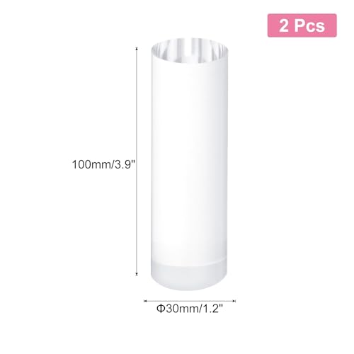 uxcell 2pcs Acrylic Cylinder Display Blocks, 30 x 100 mm/1.2" x 3.9" Clear Jewelry Display Base Polished Cube Riser Stand Display Holder Base for Ring Jewelry Cosmetics Crafts - size: 30 x 100mm