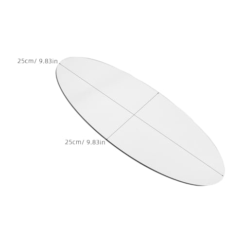 4pcs Silver Acrylic Round Mirrors - Wedding Table Centerpiece Tray Adhesive Wall Sticker Candle Plate for Birtdhay Photoshoot Perfume Cosmetic Jewelry Display - color: Silver