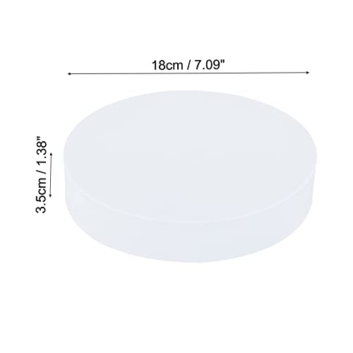 PATIKIL 7.1x1.4 Round Photography Background Props, Hard Foam Photo Props Geometric Cube for Photo Shoot Makeup Tools, Perfume, Decoration, White - size: 7.1x1.4"