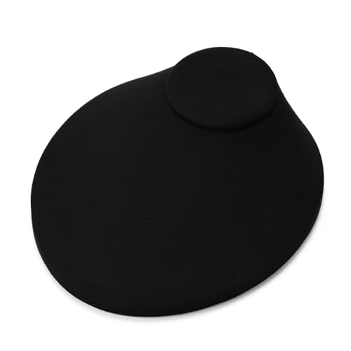 Oirlv Necklace Holder Bust Velvet Jewelry Display Necklace Display for Vendors Display Pendant Display Stand Black - color: Black Microfiber