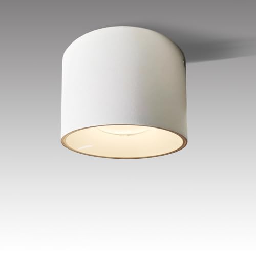 LED Dimmable Ceiling Spotlight Aluminum White 4.72" Cylinder Spot Light Indoor Modern Minimalist Focus Accent Down Light for Cylinder Hallway Kitchen Foyer CRI 98 12W 3000K - color: White, size: Round-12W-Dimmable
