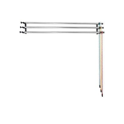 Photography Backdrop Roller Support System, 3 Rollers, 120-inch Stainless Steel Crossbars, Wall/Celing/Light Stand Backdrop Mount, Background Support